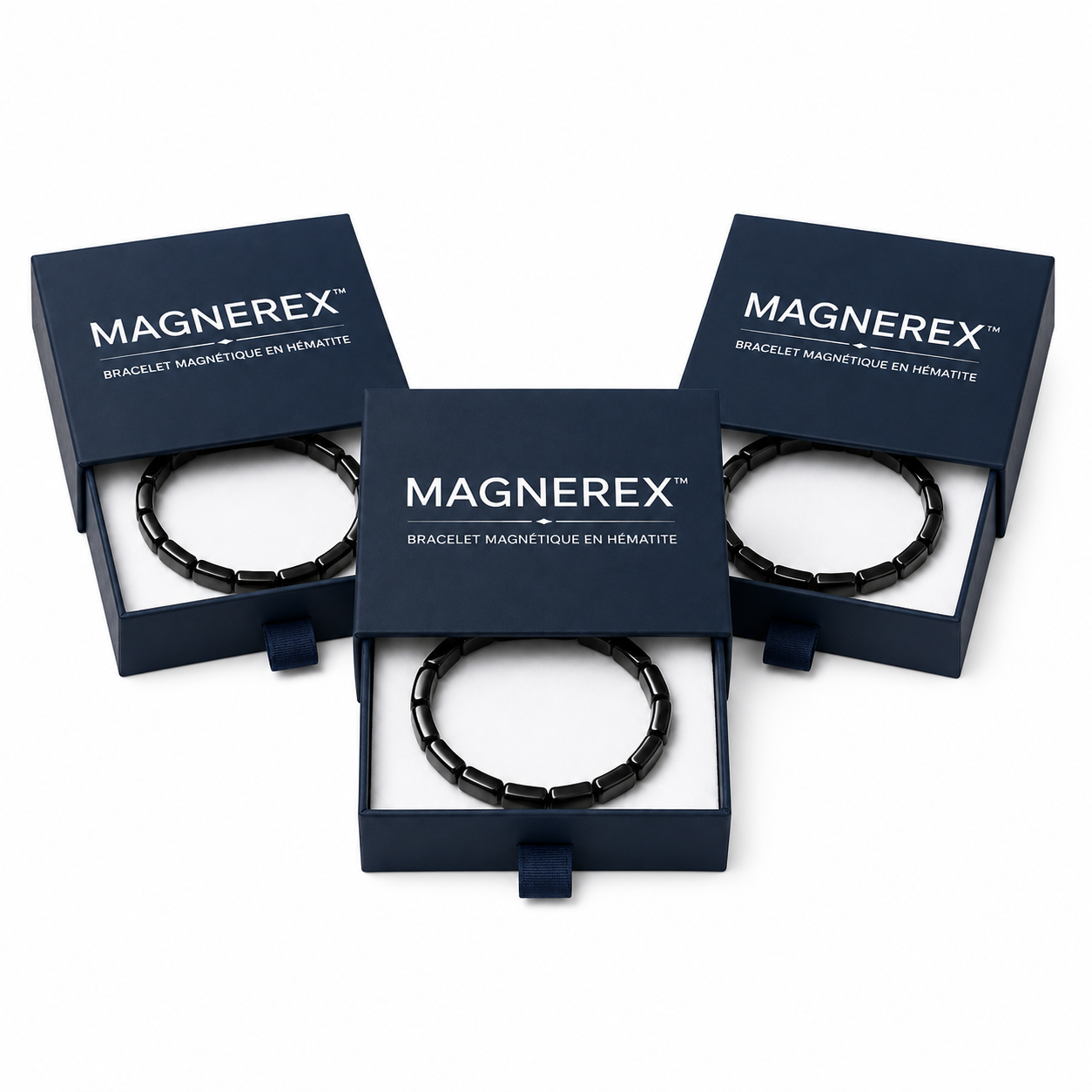 Magnerex™ Bracelet Magnétique en Hématite | Boost ton taux de testostérone de +92 % en 7 jours seulement!