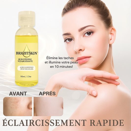 BrightSkin™ Huile Peeling Éclaircissante | Élimine les taches et illumine votre peau en 10 minutes!