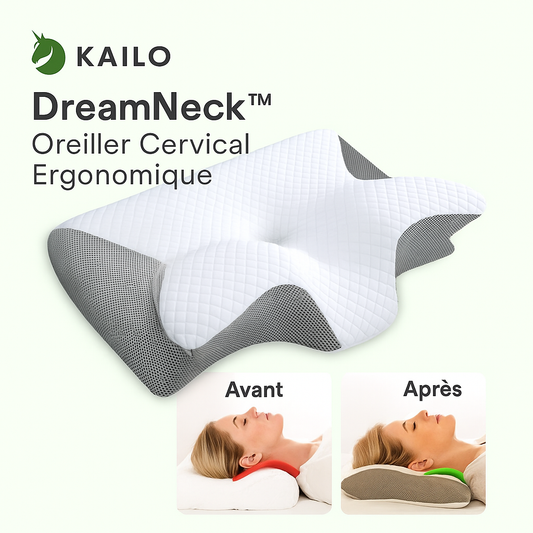DreamNeck™ Oreiller Cervical Ergonomique | Soulage la nuque et améliore votre sommeil en un instant!