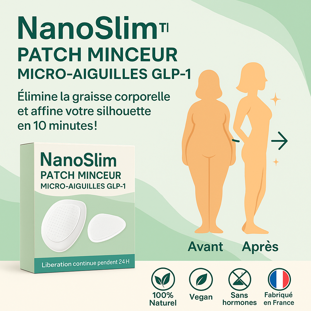 NanoSlim™ Patch Minceur Micro-Aiguilles GLP-1 | Élimine la graisse corporelle et affine votre silhouette en 10 minutes!