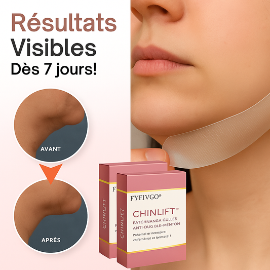 ChinLift™ Patch Nano-Aiguilles Anti Double-Menton | Raffermit et redessine votre menton en 10 minutes!