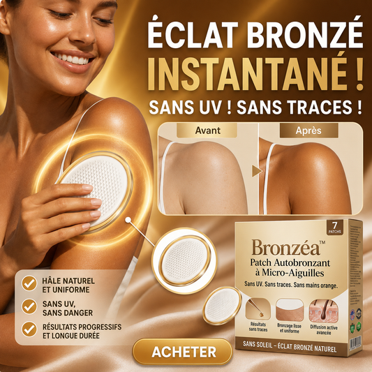 Bronzéa™ Patch Autobronzant | Un bronzage doré et uniforme en quelques jours, sans UV ni traces !