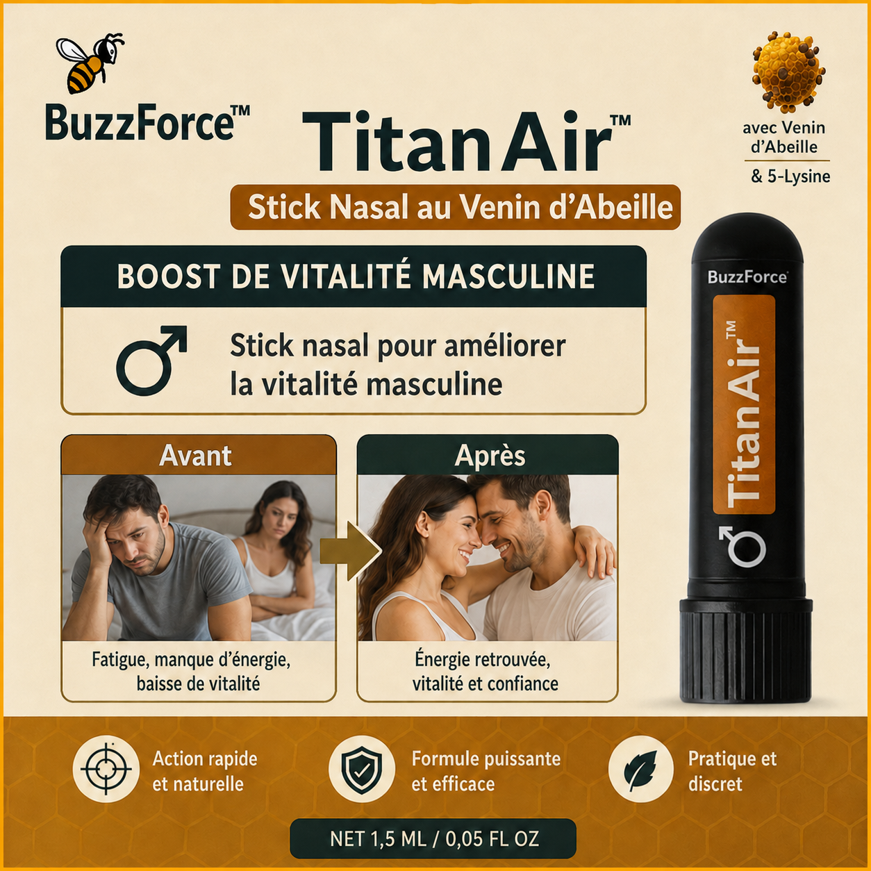 TitanAir™ Inhalateur d’Érection Instantanée | Des érections dures comme du roc en 5 minutes — sans aucune pilule!