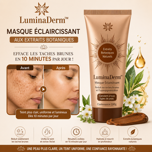 LuminaDerm™ Masque Éclaircissant aux Extraits Botaniques | Efface les taches brunes en 10 minutes par jour!
