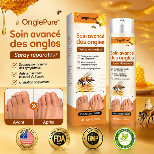 OnglePure™ Spray Réparateur Anti-Mycose des Ongles | Répare les ongles abîmés et élimine les infections en 5 minutes !