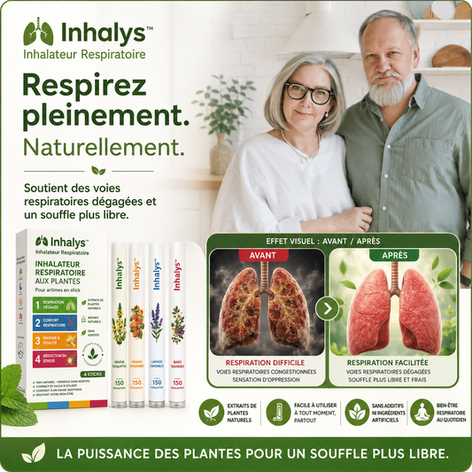 Inhalys™ Inhalateur Respiratoire | Restaure une respiration 95% plus facile en 5 jours !