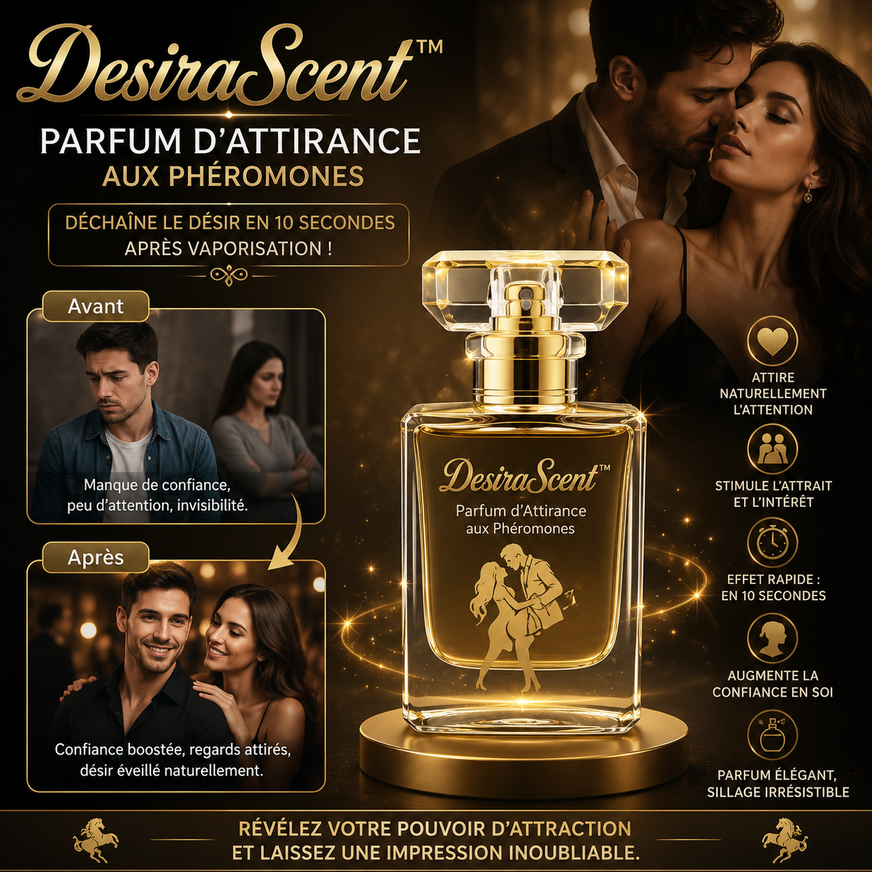 DesiraScent™ Parfum d’Attirance aux Phéromones | Déchaîne le désir en 10 secondes après vaporisation!