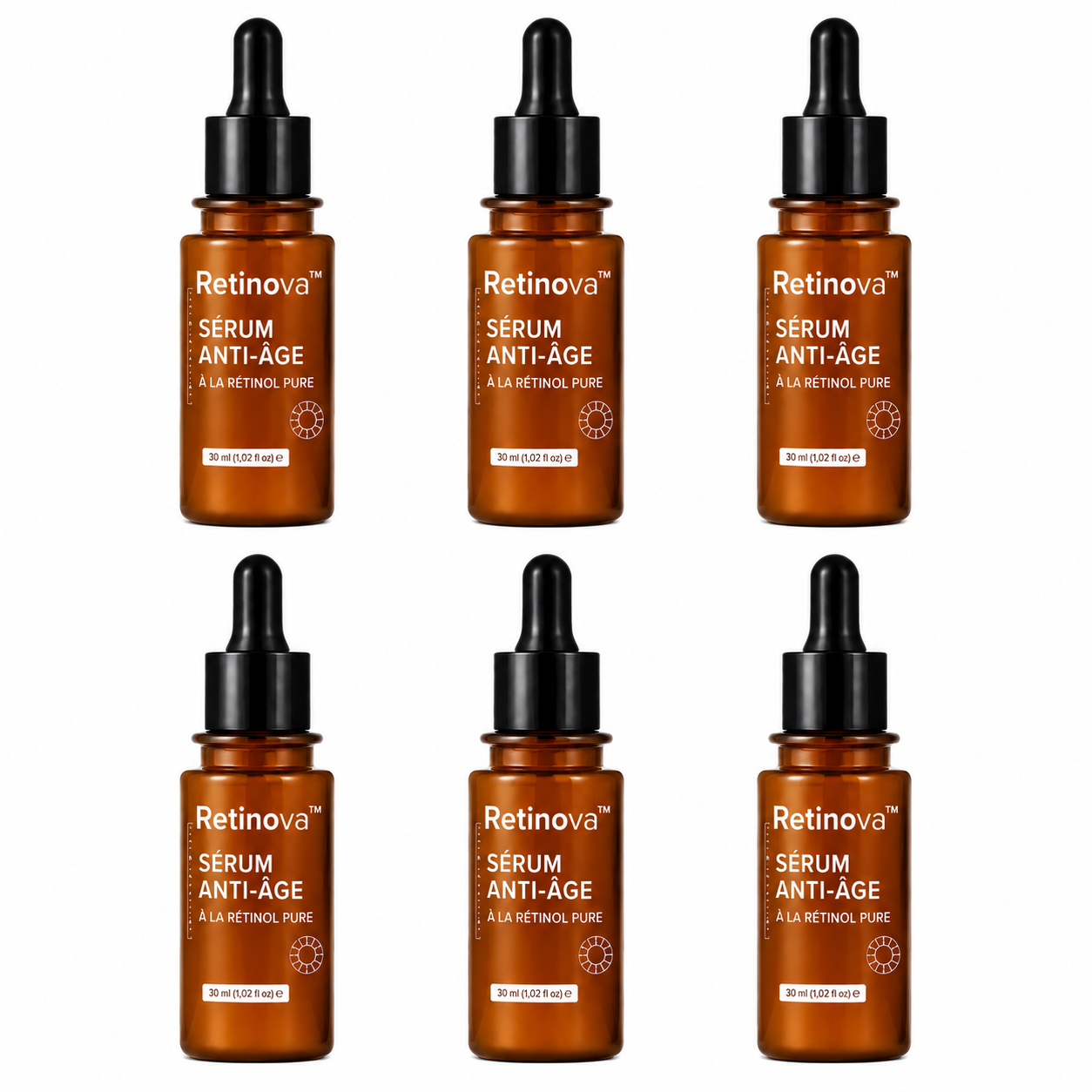 Retinova™ Sérum Anti-Âge à la Rétinol Pure | Lisse les Rides et Rajeunit la Peau en 7 Jours!