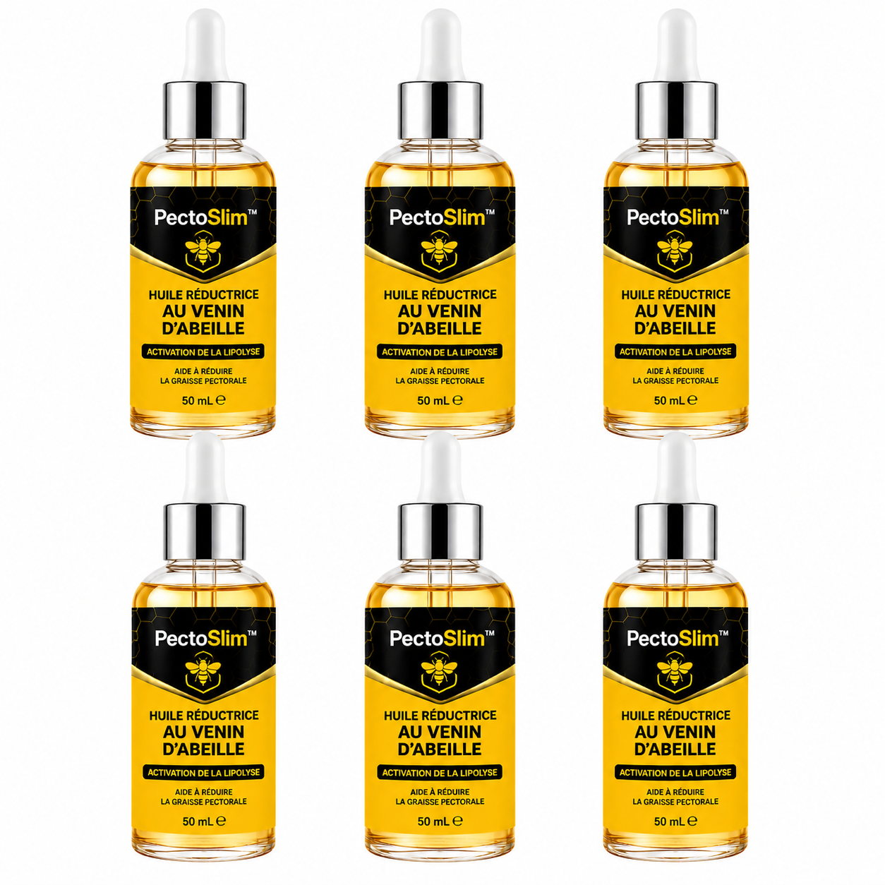 PectoSlim™ Huile Réductrice au Venin d’Abeille | Élimine les seins masculins en 7 jours chrono!