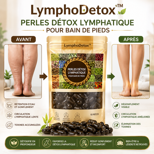 LymphoDetox™ Perles Détox Lymphatique pour Bain de Pieds | Drainez les toxines et retrouvez une énergie totale en 20 minutes !