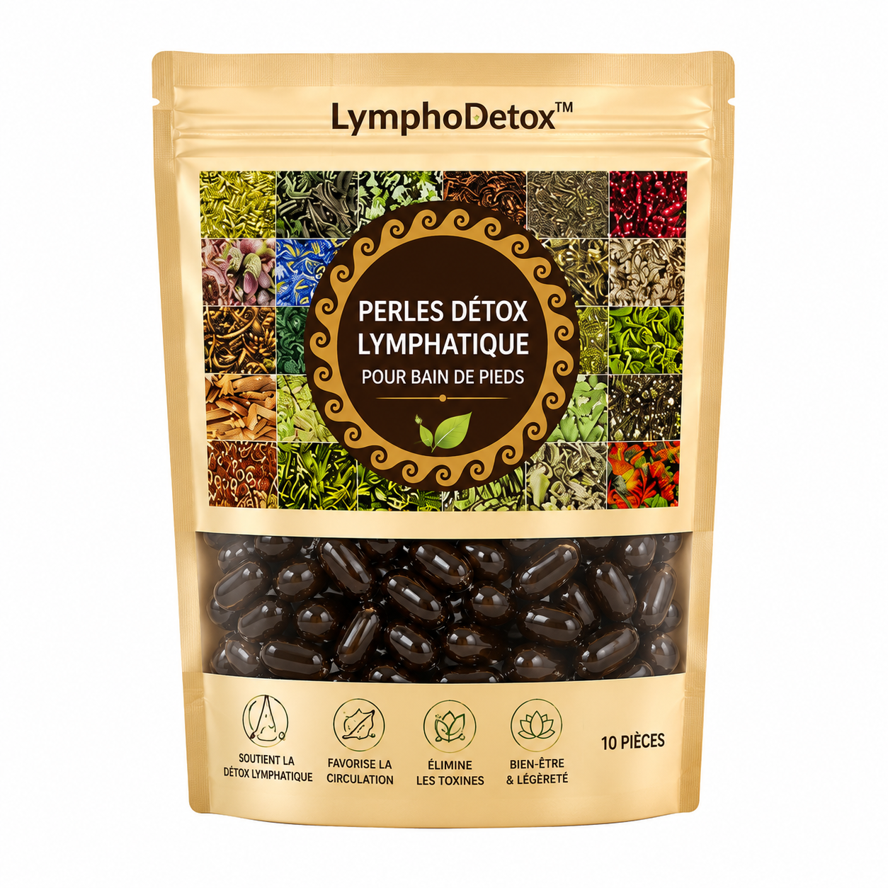 LymphoDetox™ Perles Détox Lymphatique pour Bain de Pieds | Drainez les toxines et retrouvez une énergie totale en 20 minutes !