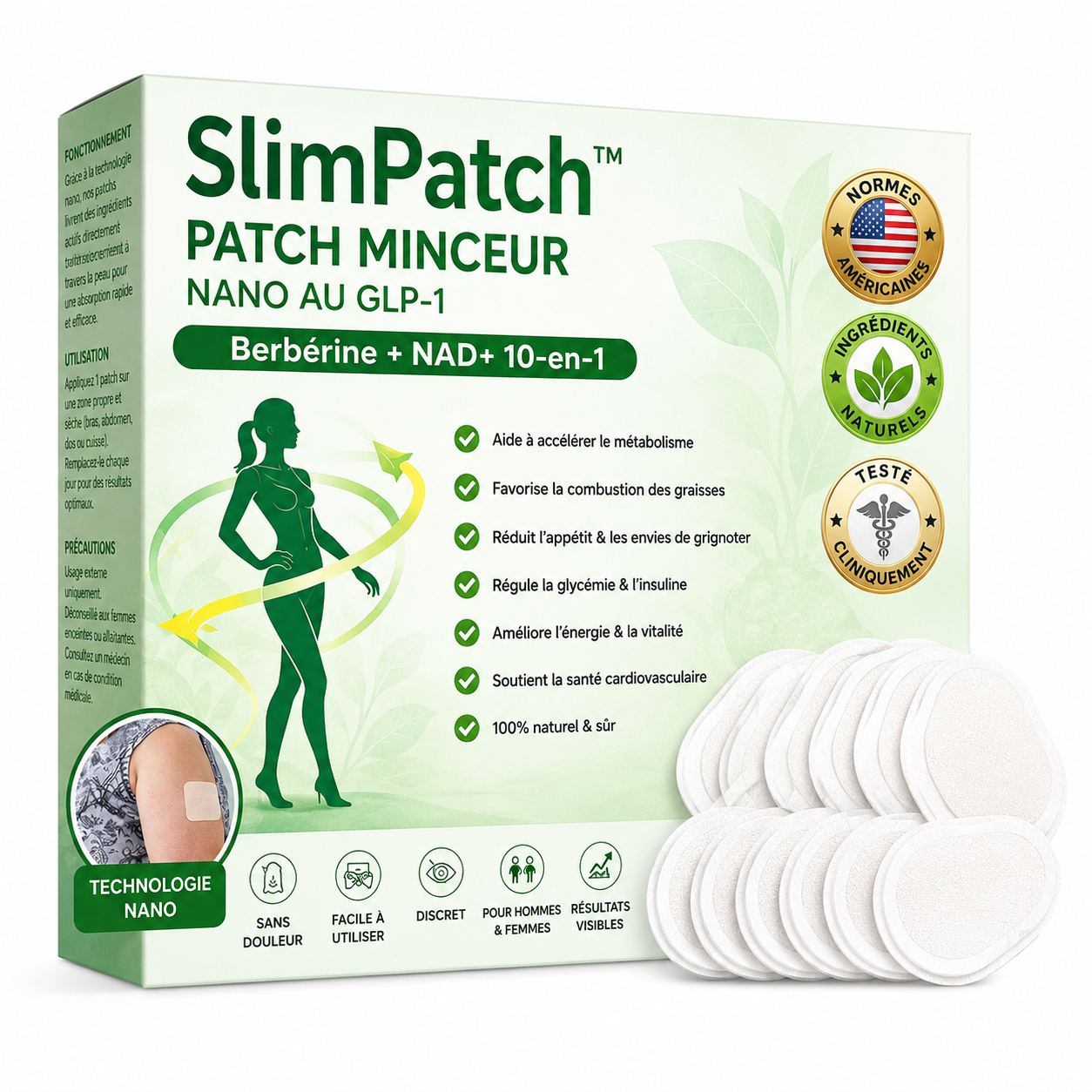 SlimPatch™ Patch Minceur Nano au GLP-1 | Perdez jusqu’à 7 kg en 7 jours sans régime ni effort !