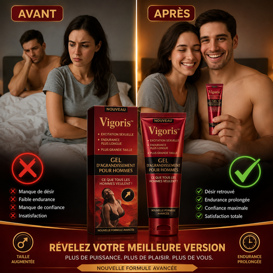 Vigoris™ Crème d’agrandissement pénien | Augmentez votre taille jusqu’à 4,5 cm en seulement 7 jours !