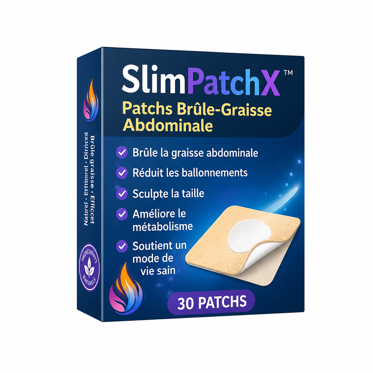 SlimPatchX™ Patchs Brûle-Graisse Abdominale | Perdez jusqu’à 3,2 kg en seulement 5 jours !