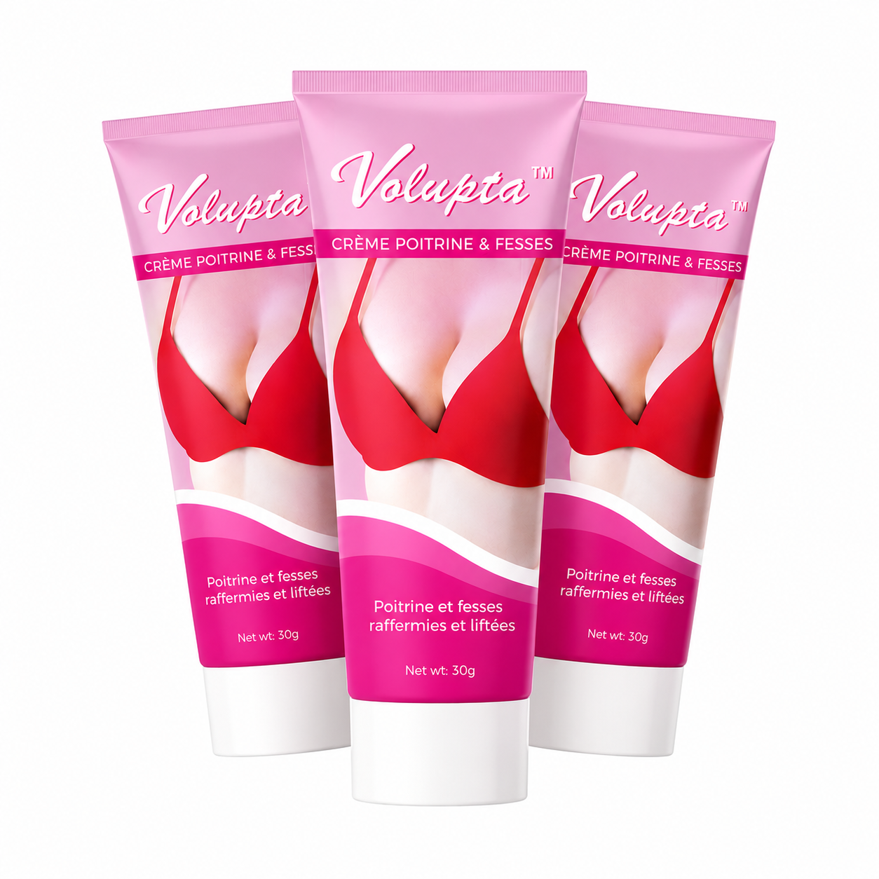 Volupta™ Crème Poitrine & Fesses | Augmente visiblement vos formes en quelques minutes!