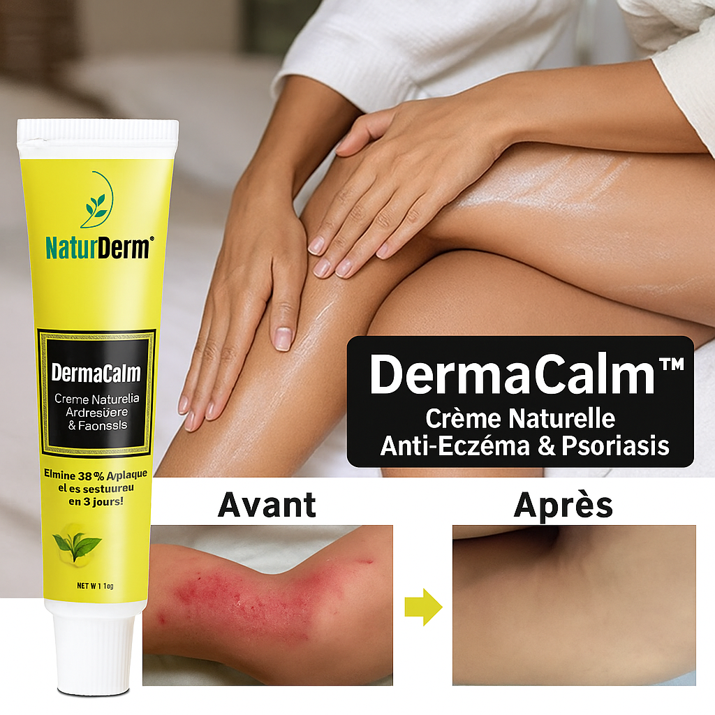 DermaCalm™ Crème Naturelle Anti-Eczéma & Psoriasis | Élimine 98 % des plaques et apaise la peau en 3 jours!