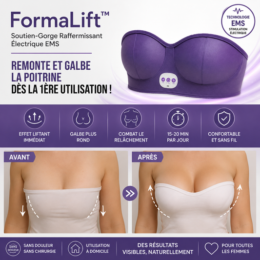 FormaLift™ Soutien-Gorge Raffermissant Électrique EMS | Remonte et Galbe la Poitrine dès la 1ère Utilisation!