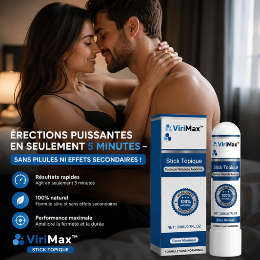 ViriMax™ Stick Topique | Déclenche une érection ultra-dure en 5 minutes chrono – sans comprimés!