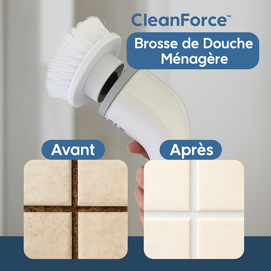 CleanForce™ Brosse de Douche Ménagère | Élimine le calcaire, les taches et la saleté incrustée en 5 minutes!