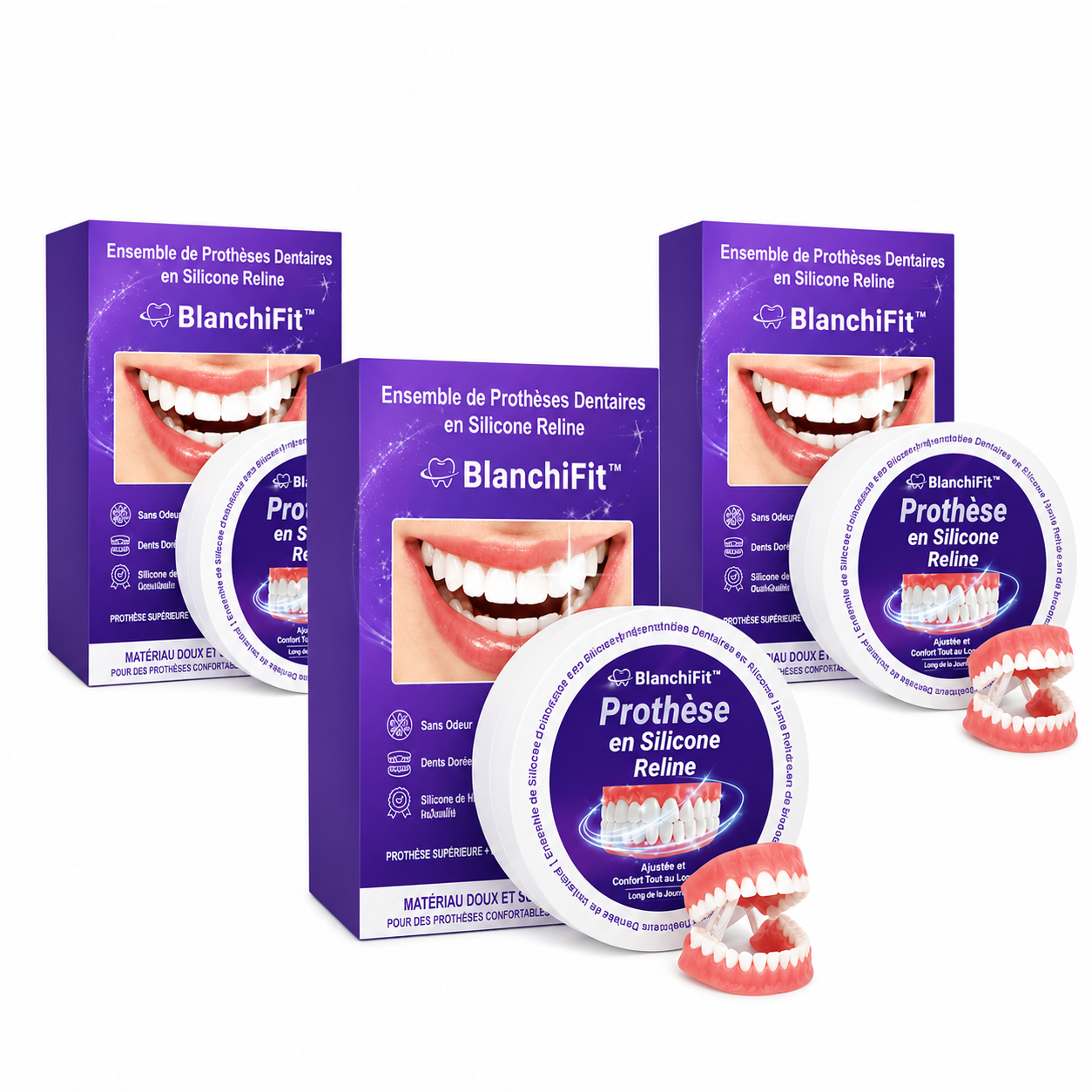 BlanchiFit™ Prothèse Dentaire | Retrouvez le sourire en toute confiance en seulement 3 minutes !