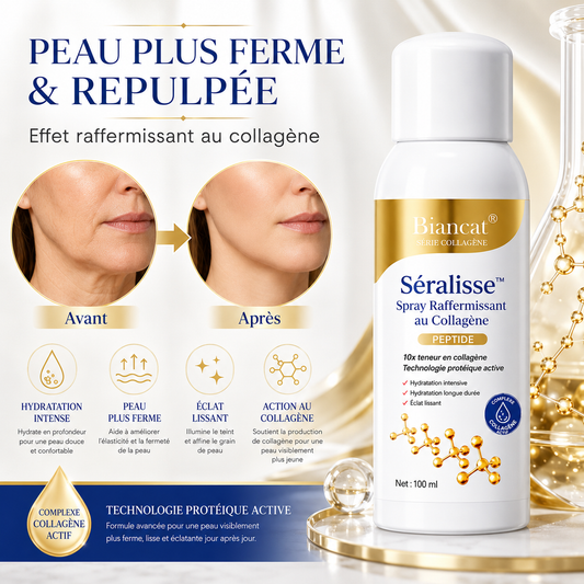Séralisse™ Spray Raffermissant au Collagène | Raffermissez, lissez et hydratez votre peau relâchée en quelques jours !