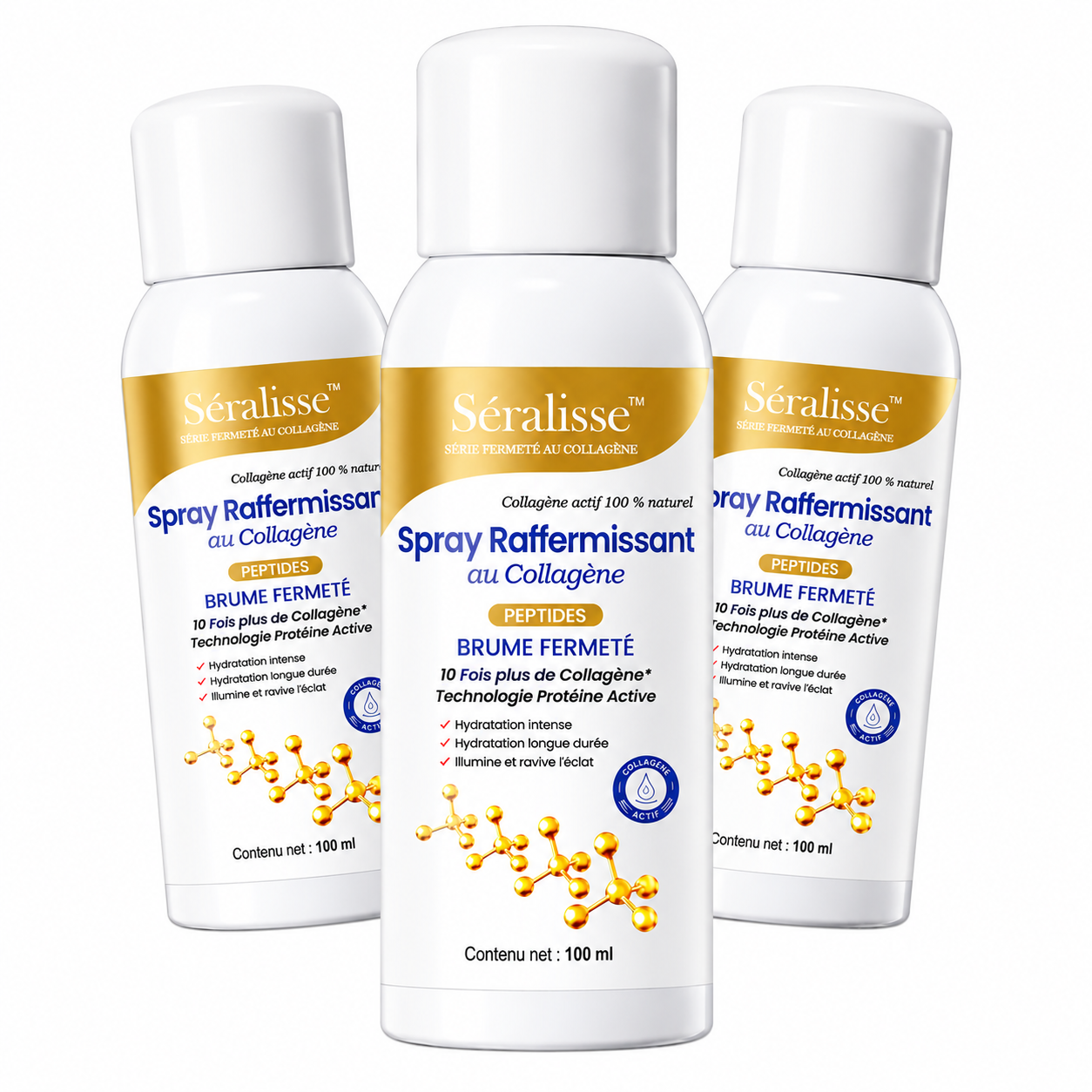 Séralisse™ Spray Raffermissant au Collagène | Raffermissez, lissez et hydratez votre peau relâchée en quelques jours !