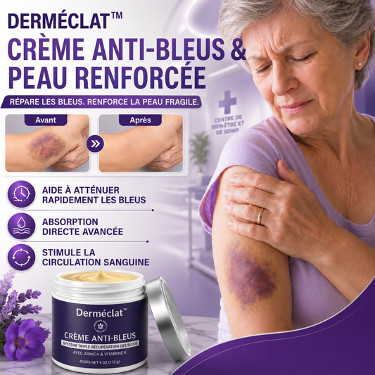 Derméclat™ Crème Anti-Bleus & Peau Renforcée | Estompez les marques en quelques jours et retrouvez une peau plus résistante !