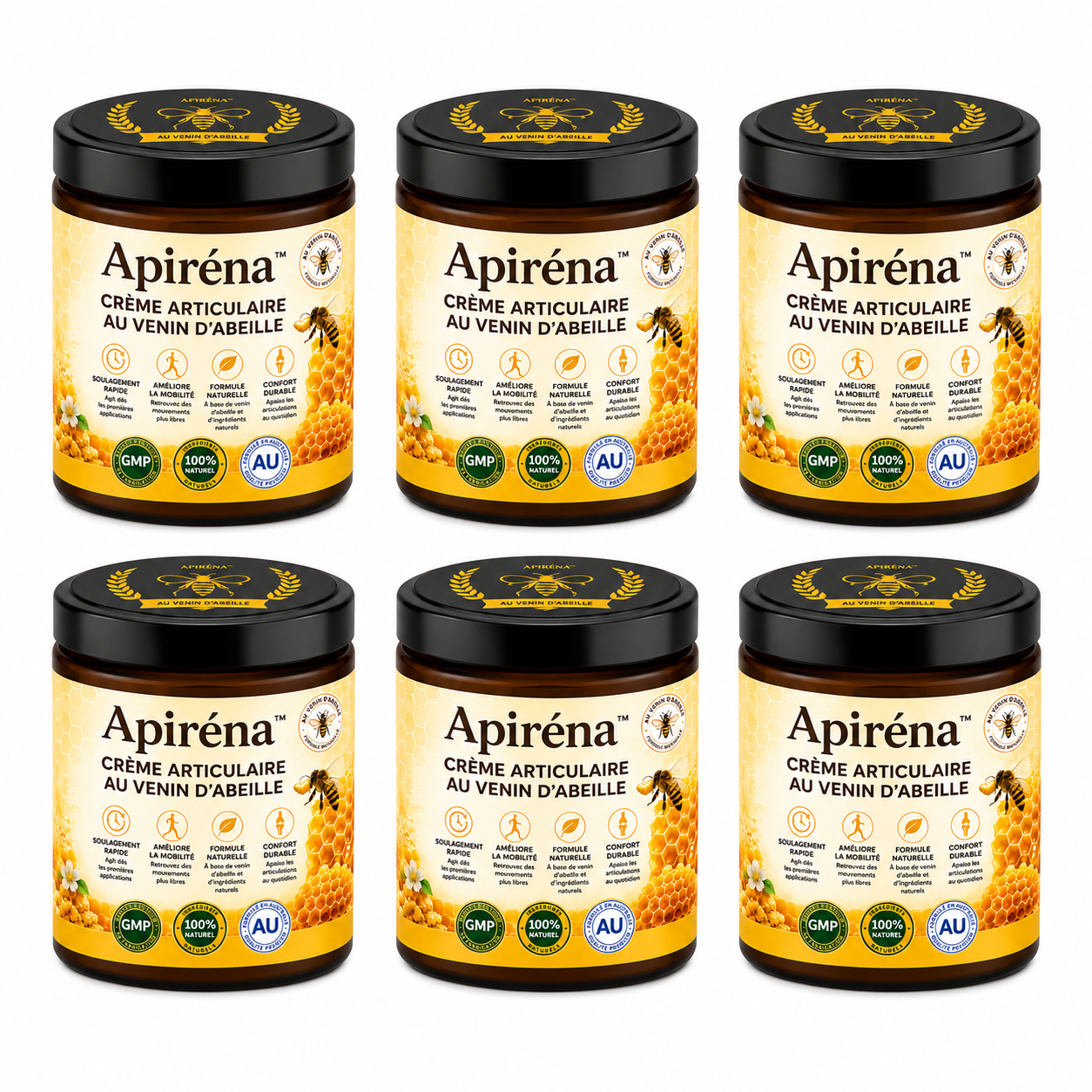Apiréna™ Crème Articulaire au Venin d’Abeille | Soulage les douleurs et libère vos articulations en 10 minutes !