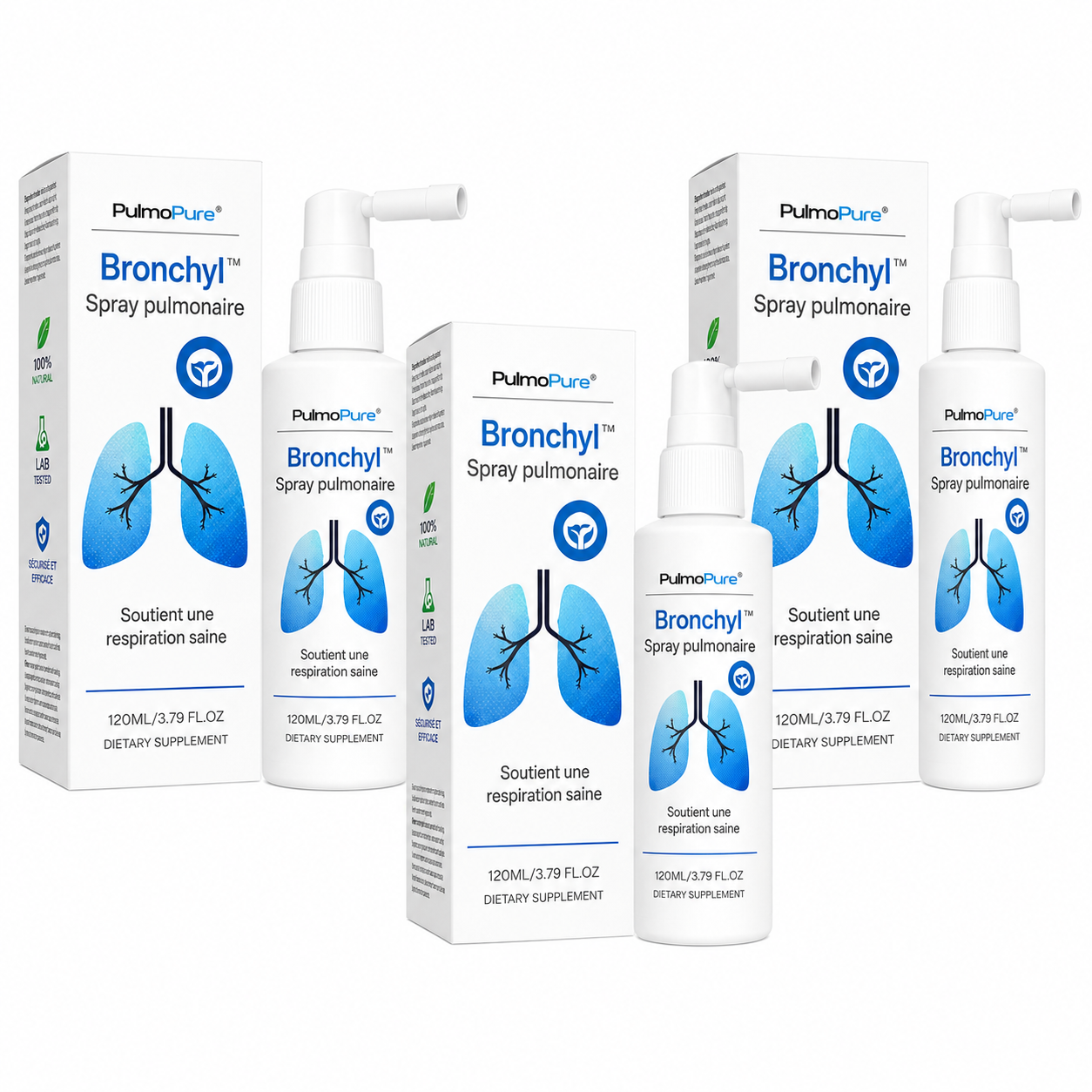 Bronchyl™ Spray pulmonaire | Élimine 96 % des mucosités en 3 jours !