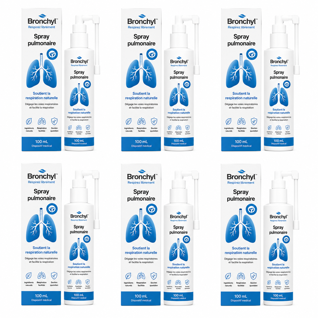 Bronchyl™ Spray pulmonaire | Élimine 96 % des mucosités en 3 jours !