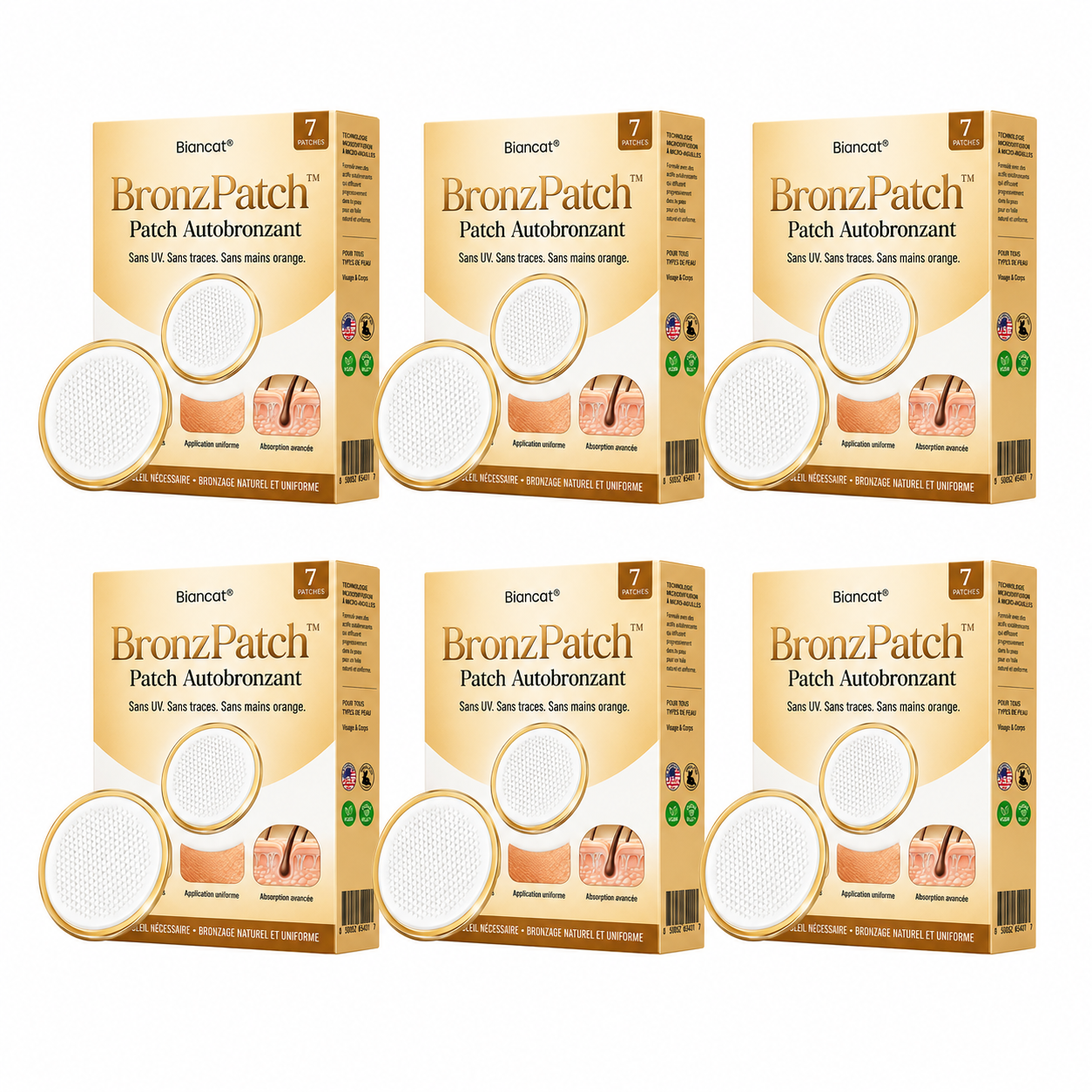 BronzPatch™ Patch Autobronzant | Obtenez un hâle doré naturel sans UV, sans odeur et sans traces orange !