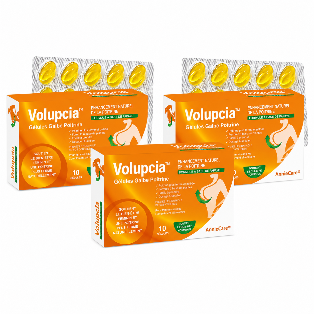 Volupcia™ Gélules Galbe Poitrine | Retrouver une poitrine plus ferme et plus pulpeuse, naturellement !