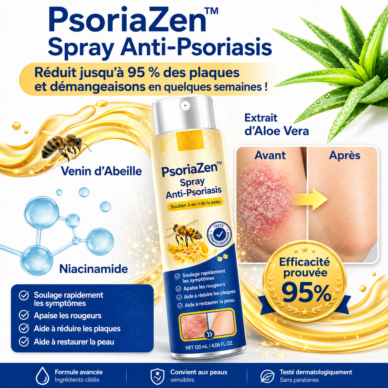 PsoriaZen™ Spray Anti-Psoriasis | Réduit jusqu’à 95 % des plaques et démangeaisons en quelques semaines !