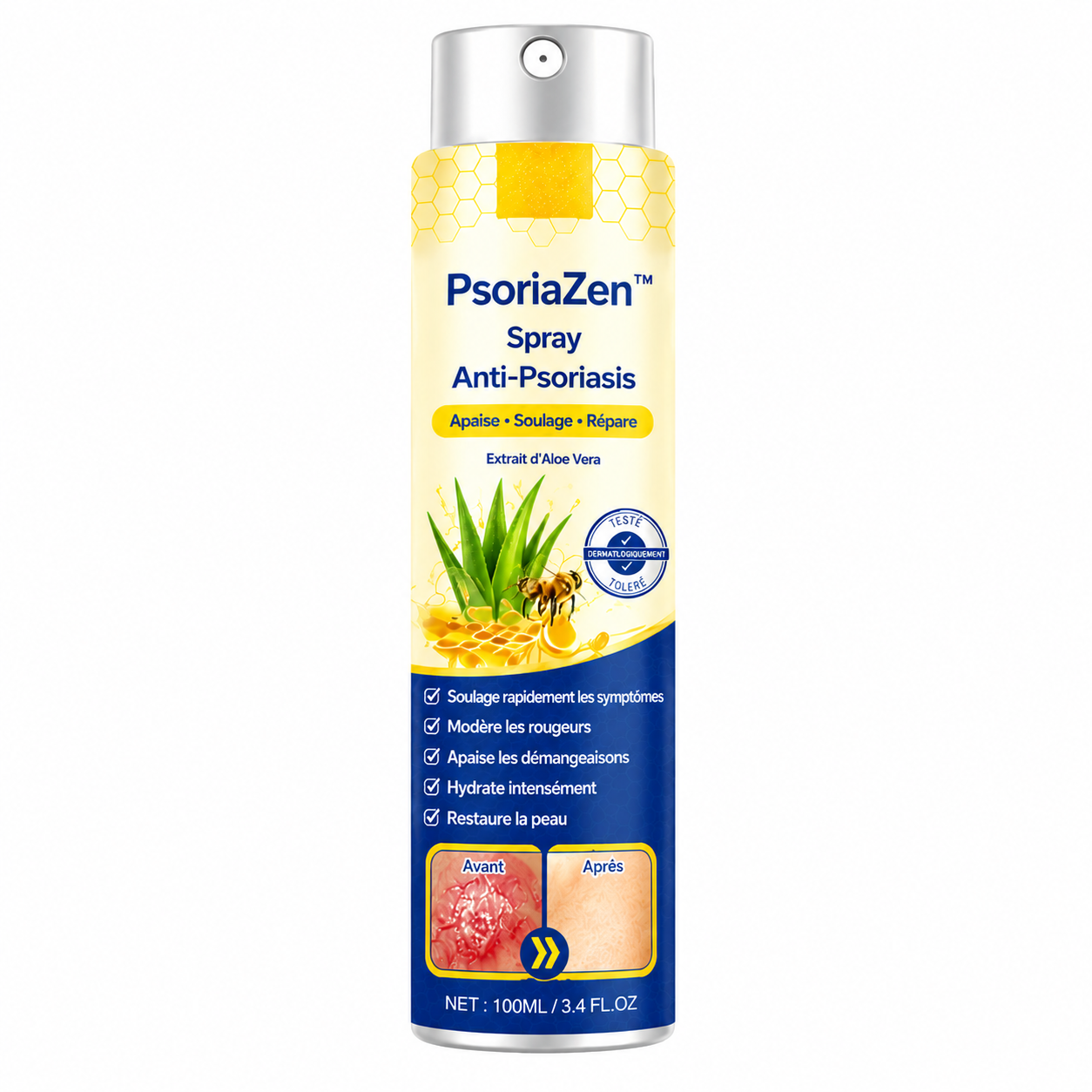 PsoriaZen™ Spray Anti-Psoriasis | Réduit jusqu’à 95 % des plaques et démangeaisons en quelques semaines !