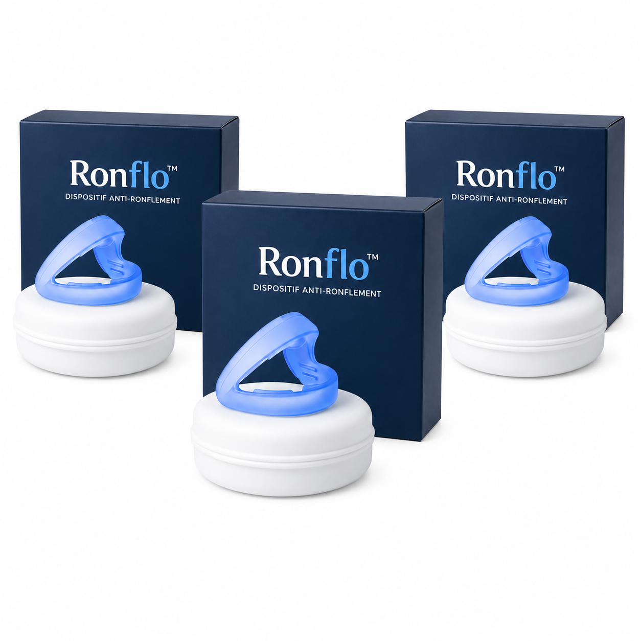 Ronflo™ Dispositif Anti-Ronflement | Stoppez les ronflements et dormez paisiblement en quelques secondes !