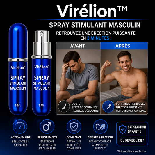 Virélion™ Spray Stimulant Masculin | Retrouvez une érection puissante en 3 minutes !