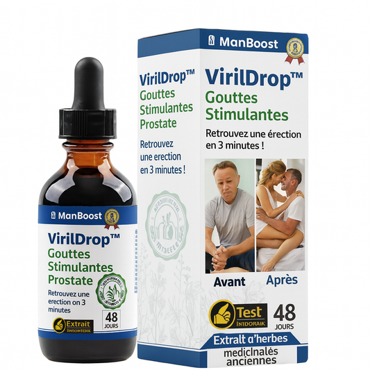 VirilDrop™ Gouttes Stimulantes Prostate | Retrouvez une érection en 3 minutes!