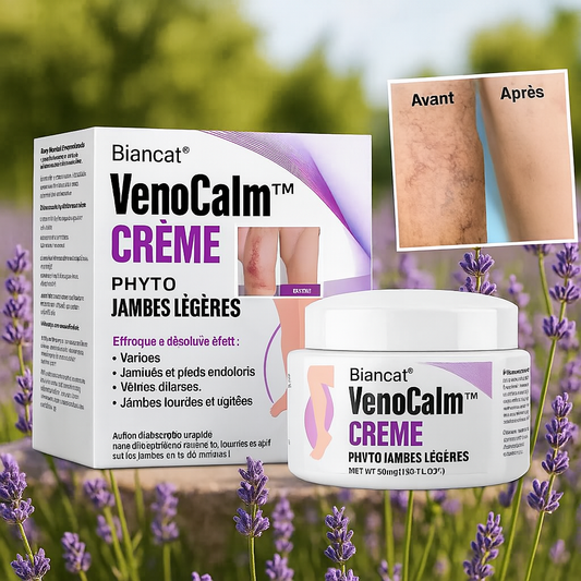 VenoCalm™ Crème Phyto Jambes Légères | Élimine les varices, réduit les gonflements et apaise vos jambes en 10 minutes!