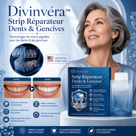 Divinvéra™ Strip Réparateur Dents & Gencives | Réparez vos dents fragilisées en 30 minutes, sans fraise, sans douleur, sans dentiste !
