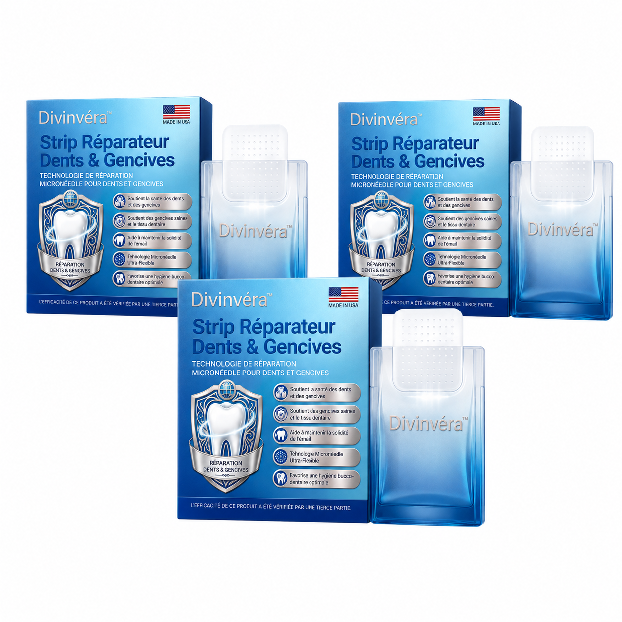 Divinvéra™ Strip Réparateur Dents & Gencives | Réparez vos dents fragilisées en 30 minutes, sans fraise, sans douleur, sans dentiste !