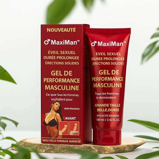 MaxiMan™ Gel de Performance Masculine | Augmentez la taille de votre pénis de 10 cm et gagnez jusqu’à 2 heures d’endurance!