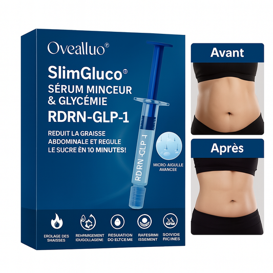 SlimGluco™ Sérum Minceur & Glycémie PDRN-GLP-1 | Réduit la graisse abdominale et régule le sucre en 10 minutes!
