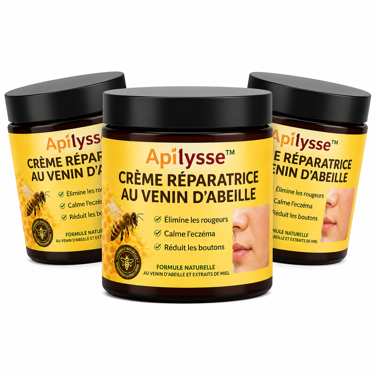Apilysse™ Crème Réparatrice au Venin d’Abeille | Stoppe rougeurs, eczéma et boutons dès la première application !