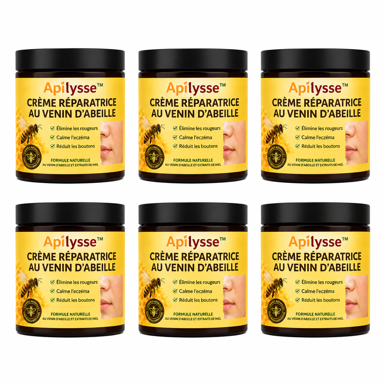 Apilysse™ Crème Réparatrice au Venin d’Abeille | Stoppe rougeurs, eczéma et boutons dès la première application !