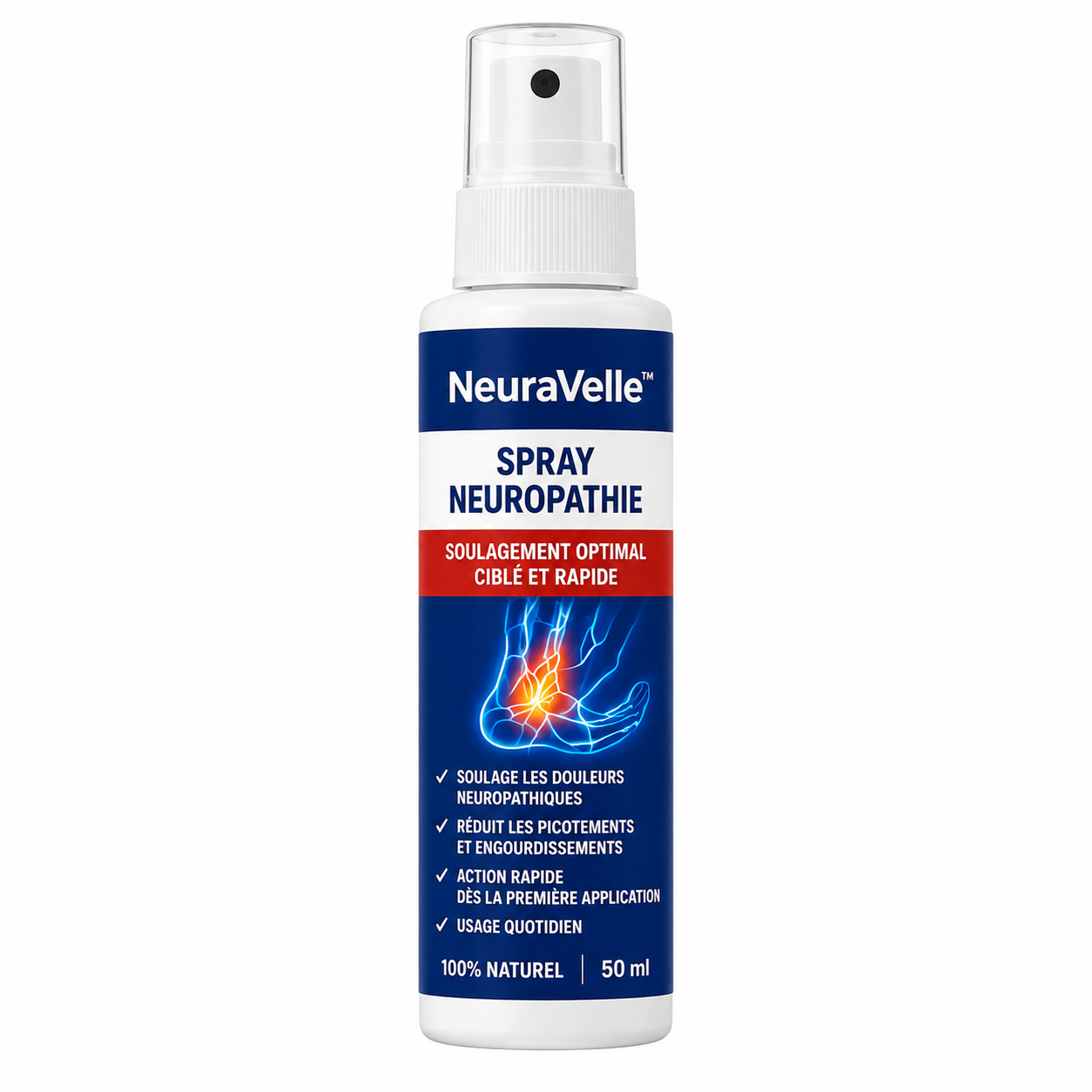 Neuravelle™ Spray Neuropathie | Stoppez picotements et engourdissements dès la première application !