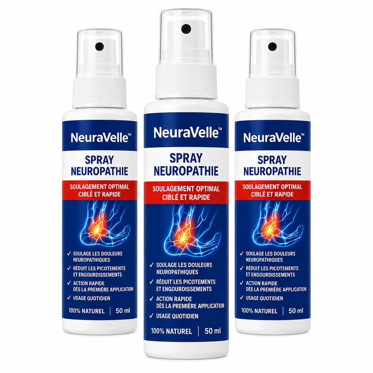 Neuravelle™ Spray Neuropathie | Stoppez picotements et engourdissements dès la première application !