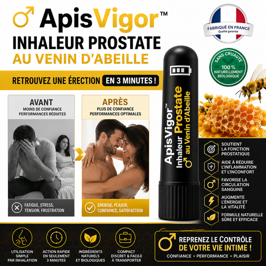 ApisVigor™ Inhaleur Prostate au Venin d'Abeille | Retrouvez une érection en 3 minutes!