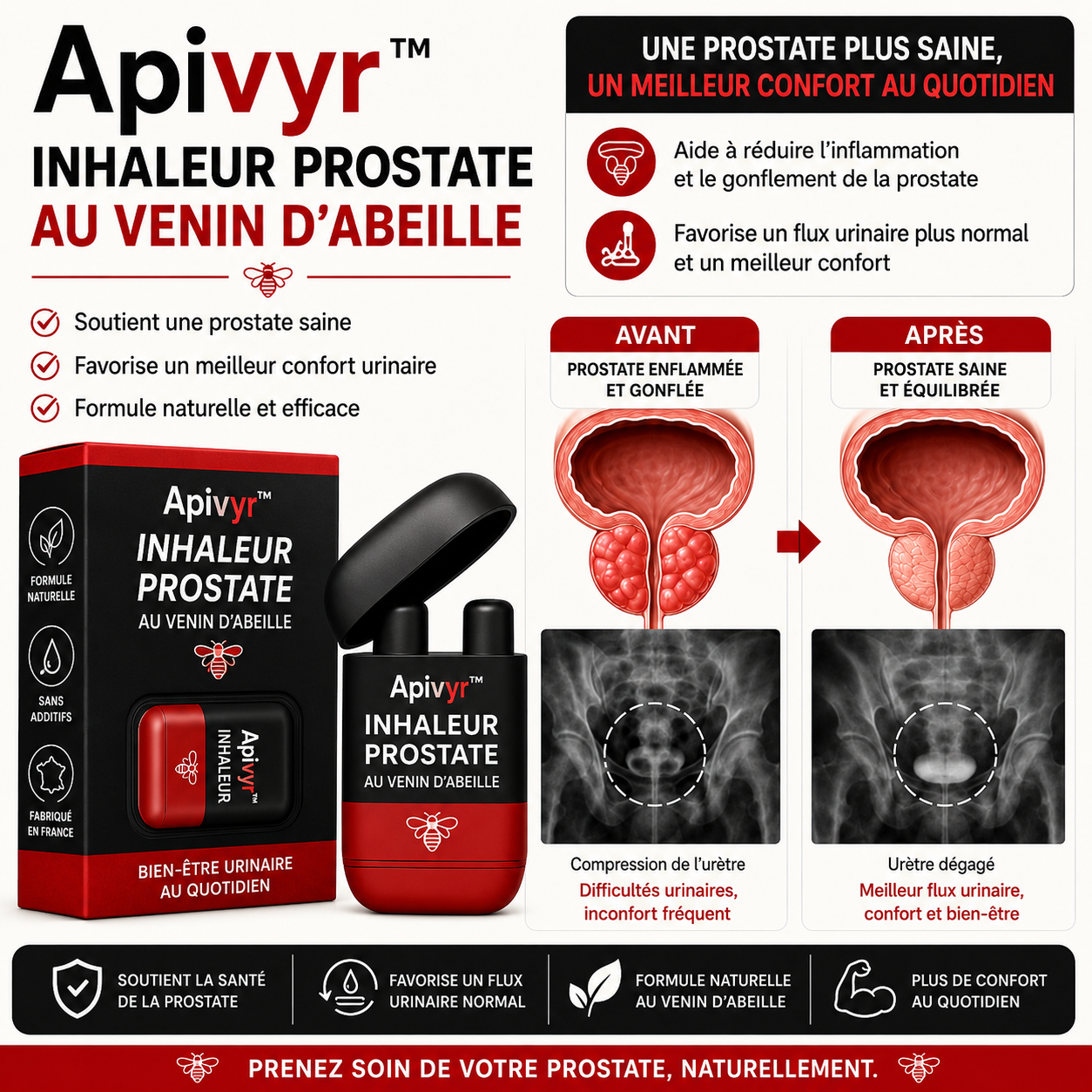 Apivyr™ Inhaleur Prostate au Venin d’Abeille | Déclenchez une érection massive en 3 minutes chrono !