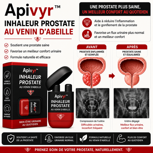 Apivyr™ Inhaleur Prostate au Venin d’Abeille | Déclenchez une érection massive en 3 minutes chrono !