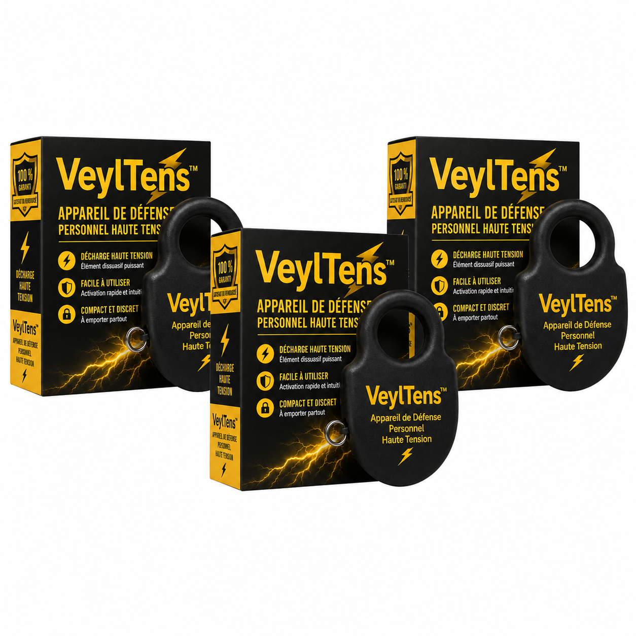 VeylTens™ Appareil de Défense Personnel Haute Tension | Neutralise tout agresseur en 1 seconde, sans effort !